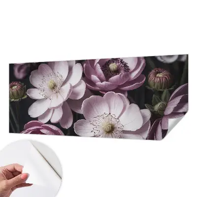 Fototapete in 3D-Optik mit floralem Motiv