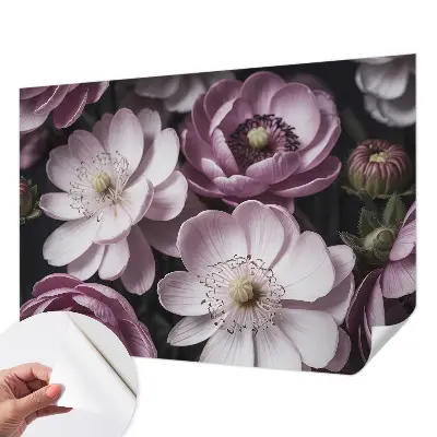Fototapete in 3D-Optik mit floralem Motiv