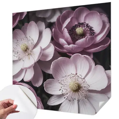 Fototapete in 3D-Optik mit floralem Motiv