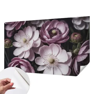Fototapete in 3D-Optik mit floralem Motiv