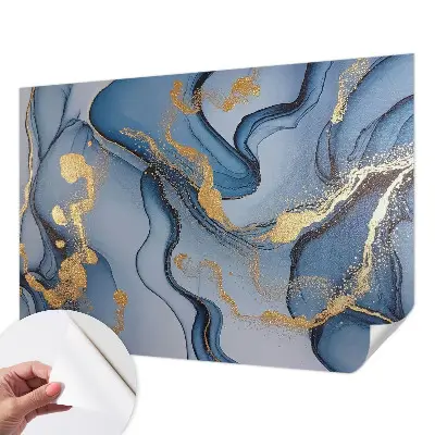 Hochwertige Bildtapete mit blauem Wellenmotiv