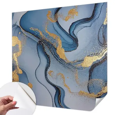 Hochwertige Bildtapete mit blauem Wellenmotiv