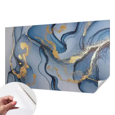Hochwertige Bildtapete mit blauem Wellenmotiv