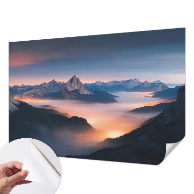 Selbstklebende Fototapete mit Motiv einer aufgehenden Sonne