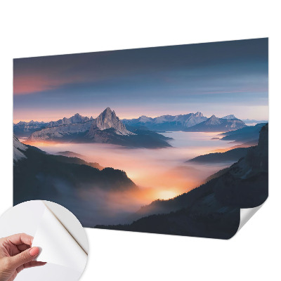 Selbstklebende Fototapete mit Motiv einer aufgehenden Sonne