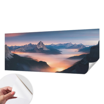 Selbstklebende Fototapete mit Motiv einer aufgehenden Sonne