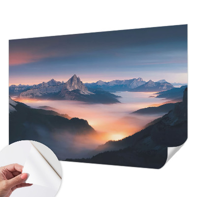 Selbstklebende Fototapete mit Motiv einer aufgehenden Sonne