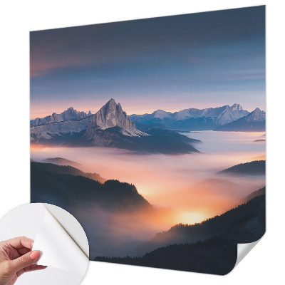 Selbstklebende Fototapete mit Motiv einer aufgehenden Sonne
