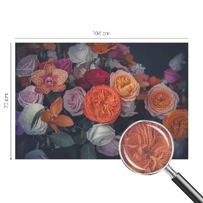 Selbstklebende Fototapete für die Wand mit buntem Blumenstrauß-Motiv