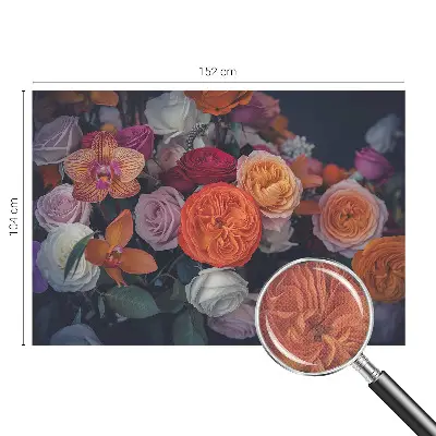 Selbstklebende Fototapete für die Wand mit buntem Blumenstrauß-Motiv