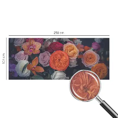 Selbstklebende Fototapete für die Wand mit buntem Blumenstrauß-Motiv