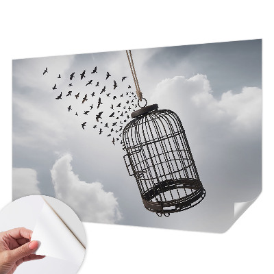 Selbstklebende Fototapete fürs Wohnzimmer Fliegende Vögel