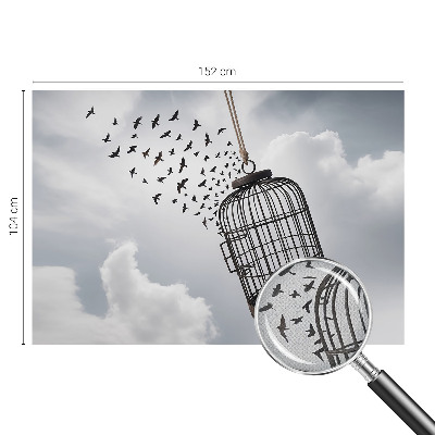 Selbstklebende Fototapete fürs Wohnzimmer mit fliegenden Vögeln als Motiv