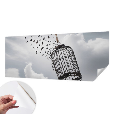 Selbstklebende Fototapete fürs Wohnzimmer Fliegende Vögel