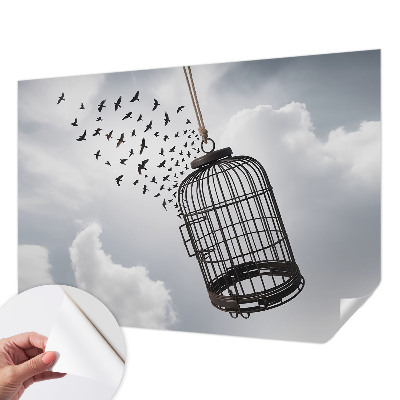 Selbstklebende Fototapete fürs Wohnzimmer Fliegende Vögel