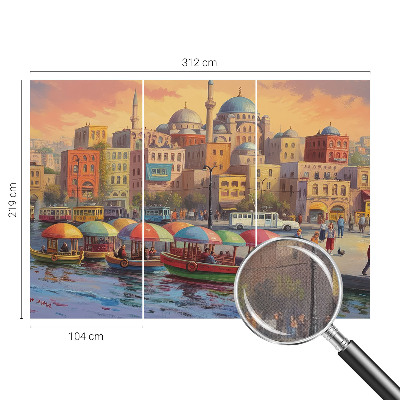 Selbstklebende Fototapete fürs Schlafzimmer Stadtküste