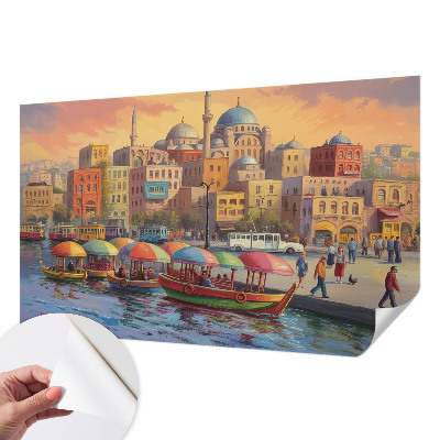 Selbstklebende Fototapete fürs Schlafzimmer mit Motiv einer Stadtküste