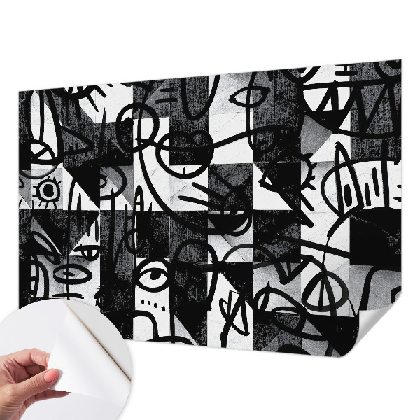 Selbstklebende Fototapete fürs Kinderzimmer Chaos zeichnen