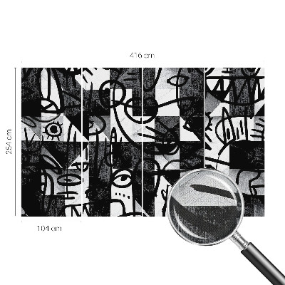 Selbstklebende Fototapete fürs Kinderzimmer Chaos zeichnen