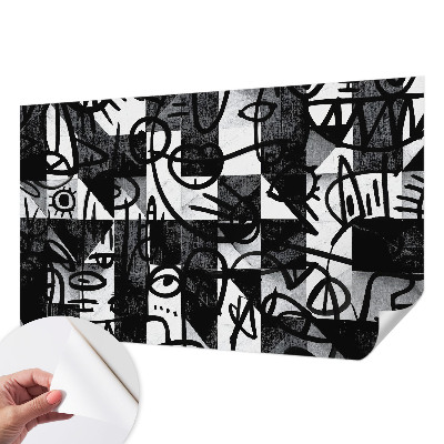 Selbstklebende Fototapete fürs Kinderzimmer Chaos zeichnen