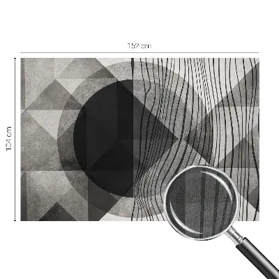 44D-Fototapete fürs Wohnzimmer mit abstrakten Formen