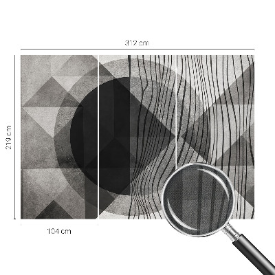 44D-Fototapete fürs Wohnzimmer Abstrakte Formen