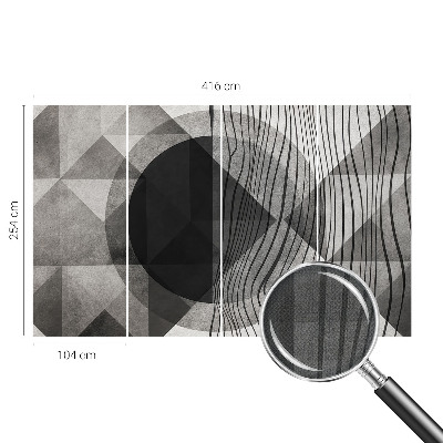 44D-Fototapete fürs Wohnzimmer Abstrakte Formen