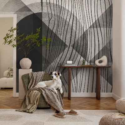 44D-Fototapete fürs Wohnzimmer Abstrakte Formen