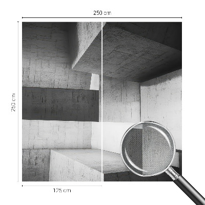 44D-Fototapete mit geometrischen Skulpturen als Motiv