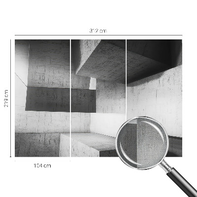 44D-Fototapete mit geometrischen Skulpturen als Motiv