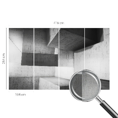 44D-Fototapete mit geometrischen Skulpturen als Motiv