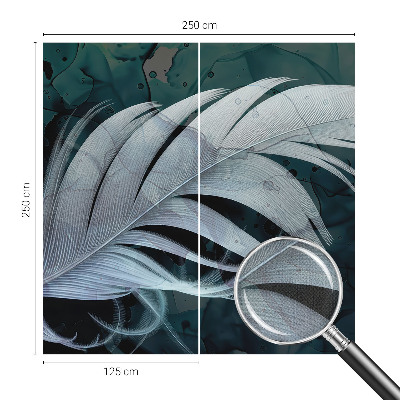 44D-Fototapete fürs Schlafzimmer Ätherische Feder