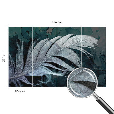 44D-Fototapete fürs Schlafzimmer Ätherische Feder