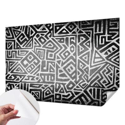 Selbstklebende Fototapete fürs Schlafzimmer mit geometrischem Labyrinth-Motiv