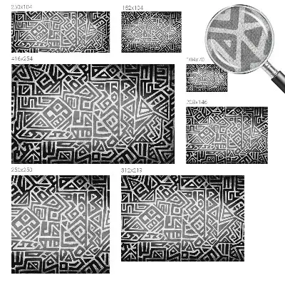Selbstklebende Fototapete fürs Schlafzimmer mit geometrischem Labyrinth-Motiv