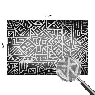 Selbstklebende Fototapete fürs Schlafzimmer mit geometrischem Labyrinth-Motiv