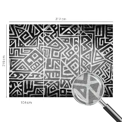 Selbstklebende Fototapete fürs Schlafzimmer mit geometrischem Labyrinth-Motiv
