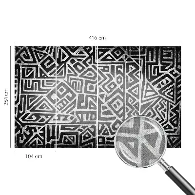 Selbstklebende Fototapete fürs Schlafzimmer mit geometrischem Labyrinth-Motiv