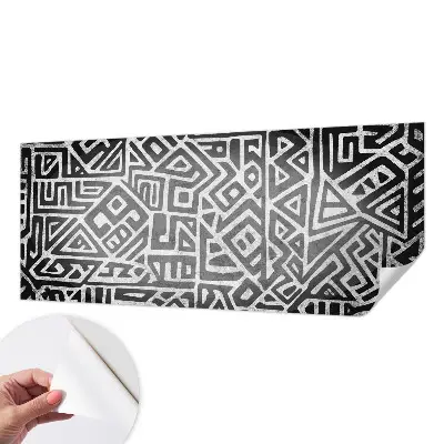 Selbstklebende Fototapete fürs Schlafzimmer mit geometrischem Labyrinth-Motiv
