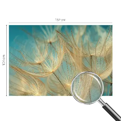 Fototapete in 3D-Optik mit ätherischem Löwenzahn-Motiv