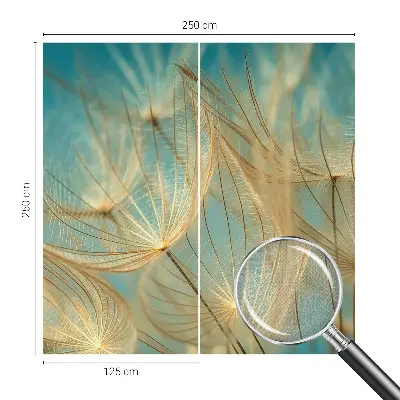 Fototapete in 3D-Optik mit ätherischem Löwenzahn-Motiv