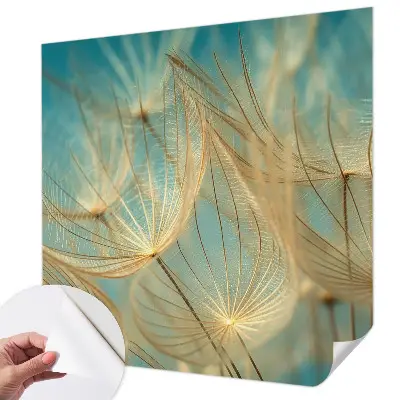 Fototapete in 3D-Optik mit ätherischem Löwenzahn-Motiv