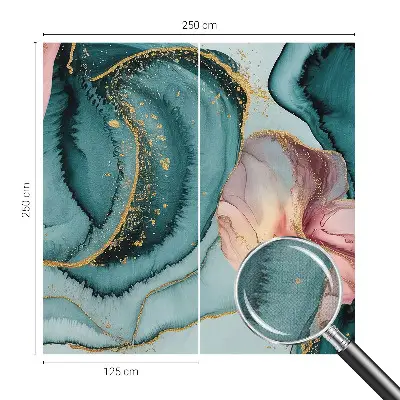 67D-Fototapete fürs Wohnzimmer mit künstlerischen Wellen