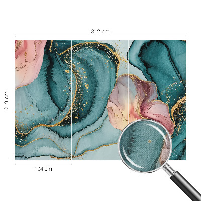 67D-Fototapete fürs Wohnzimmer Künstlerische Wellen