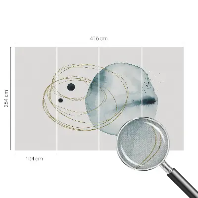 Fototapete in 3D-Optik mit abstraktem Verbindungsmotiv