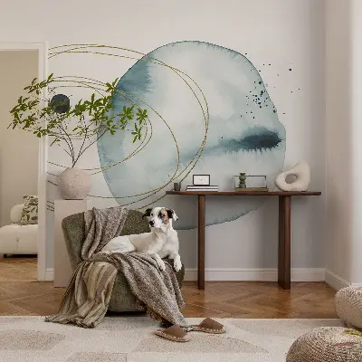Fototapete in 3D-Optik mit abstraktem Verbindungsmotiv