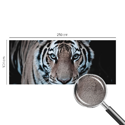 Motivtapete fürs Wohnzimmer mit einem Tigerporträt als Motiv