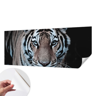 Motivtapete fürs Wohnzimmer mit einem Tigerporträt als Motiv