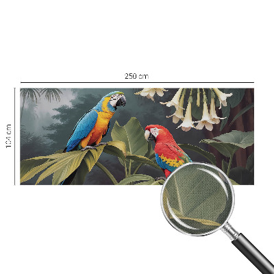 67D-Fototapete fürs Schlafzimmer Bunte Papageien