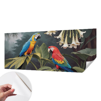 67D-Fototapete fürs Schlafzimmer Bunte Papageien